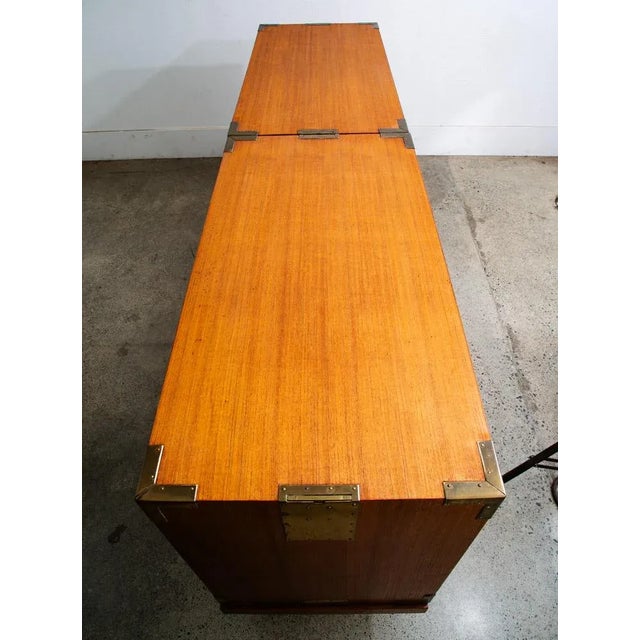 1960s Mid Century Modern Credenza Bench Hutch Cabinet Dresser Teak Renzo Rutili MCM, Attributed For Sale - Image 10 of 12