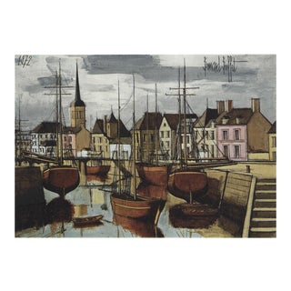 Bernard Buffet 'Les Sables D'Olonne. Le Port a Maree Basse' France Offset Lithograph For Sale