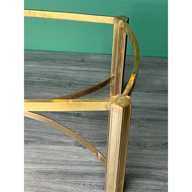 Mid-Century Mastercraft Brass Coffee Table With Glass Top For Sale - Image 14 of 16
