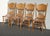 Set of Four Vintage Golden Oak Pressed Back or Pressback Dining Room Chairs ~ French Country Gorgeous Chairs in Great...
