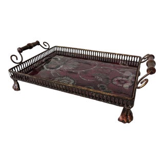 Vintage Tracy Porter Footed Galleried Tray For Sale