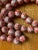 Strand of 50 hand-painted porcelain beads with "double happiness" painted on each in Chinese. Each bead: 1.5"Dia. Beads...