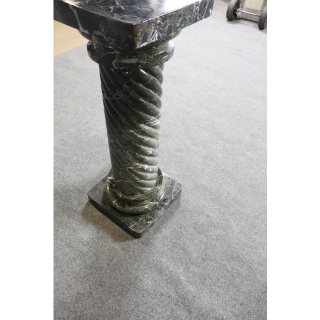 20th C Sprindrel Neoclassical Column Style Marble Pedestal For Sale - Image 10 of 10