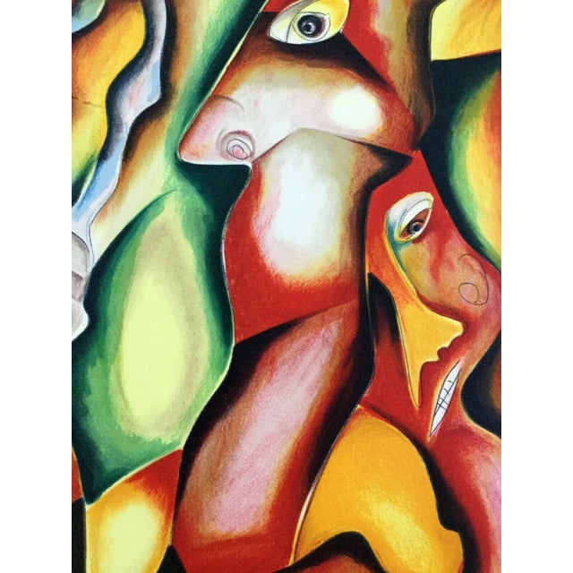 Contemporary Modernist Unframed "Natures Roots" by Alexandra Nechita Signed Litho For Sale - Image 4 of 5