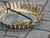Mid 20th Century Spanish Gilt Metal Semi-Flush Crown Chandelier with Stylized Foliage For Sale - Image 4 of 12