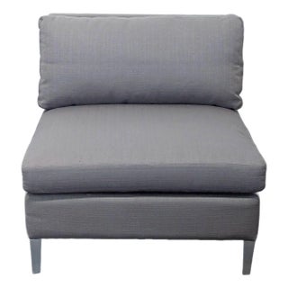 Cb2 Cielo Modern Gray Lounge Chair With Metal Legs For Sale