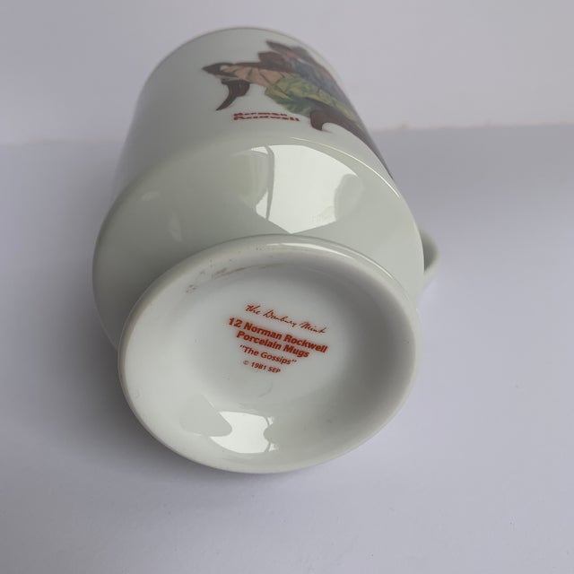 Folk Art Norman Rockwell “The Gossips” Cup For Sale - Image 3 of 5
