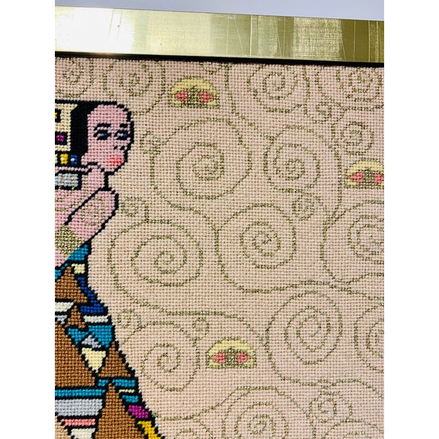 1980s Gustav Klimt Needlepoint Framed Wall Textile Art Chairish