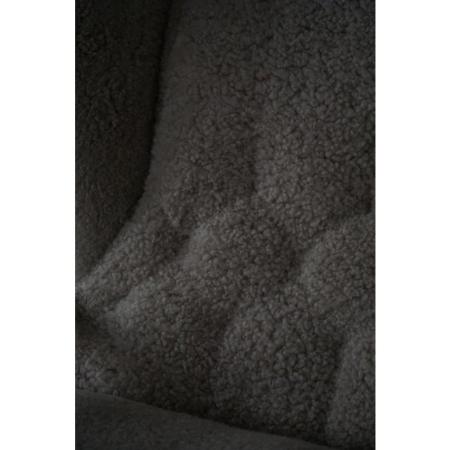 Brown Swedish Modern Lounge Chairs in Shearling Lambswool & Elm, 1940s, Set of 2 For Sale - Image 8 of 18