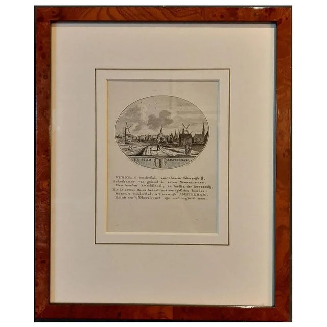 Antique print titled 'De Stad Amsteldam'. View of the Spaarndammerdijk in the city of Amsterdam, the Netherlands. This...