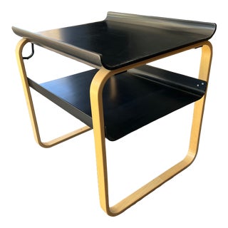 Artek Alvar Aalto Black Side Table 915 For Sale