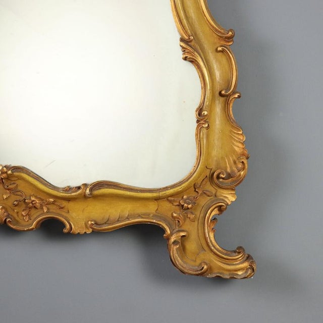 Gold Barocchetto Table Mirror in Gilded Wood For Sale - Image 8 of 11