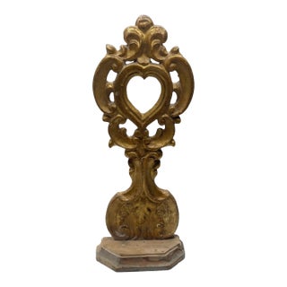 Gilt Reliquary With Heart For Sale