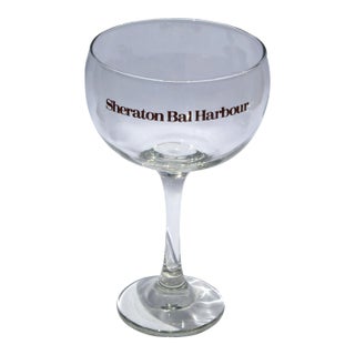 Vintage Wine Glass Stemware Oversized Goblet Sheraton Bal Harbour Champagne 10 Inches For Sale