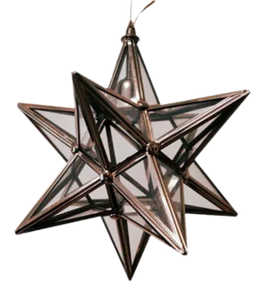 Vintage Silver Star Ceiling Lamp