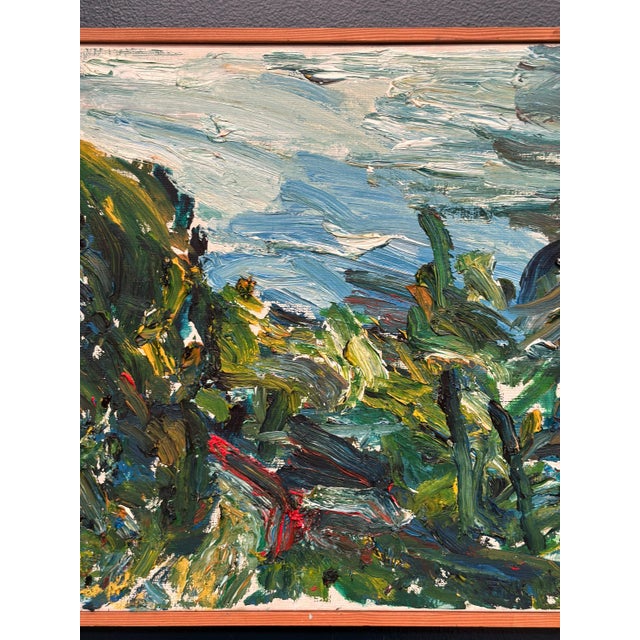 Lush Landscape , 1950s, Oil on Canvas, Framed For Sale - Image 4 of 18