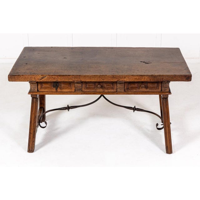 18th Century Spanish Walnut Trestle Table For Sale - Image 12 of 14