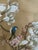 Gold Beautiful Framed East Asian Botanical and Bird Painting For Sale - Image 8 of 12