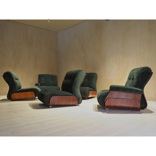 Teal Mid-Century Modular Sofa Set, 1960, Set of 5 For Sale - Image 8 of 18