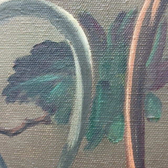 Textile Vintage Erich Schürer German (1910–1998) Original Oil Painting Fruit Still Life For Sale - Image 7 of 15
