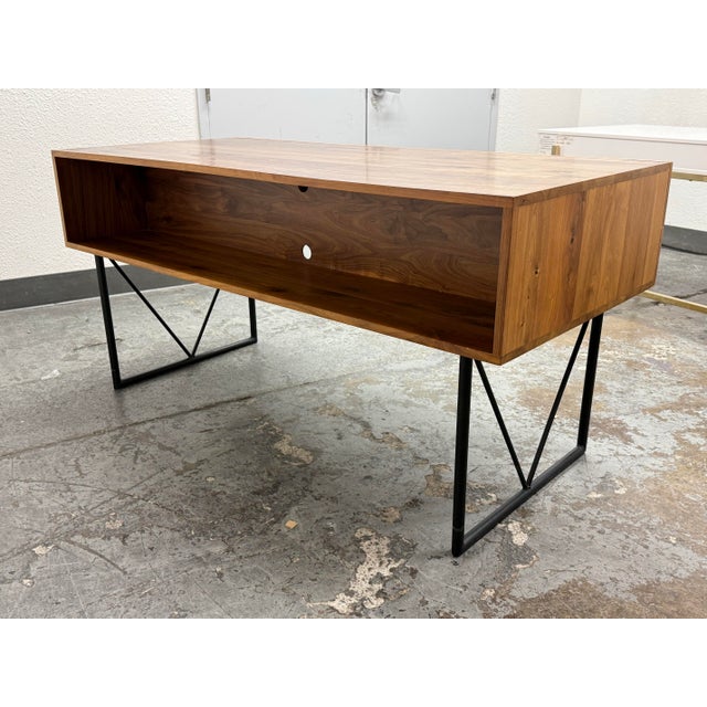 Crate & Barrel Atwood Rustic Industrial Desk For Sale In San Francisco - Image 6 of 13