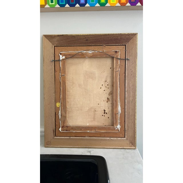 Mid 20th Century Vintage Village Landscape Oil Painting For Sale In Chicago - Image 6 of 6