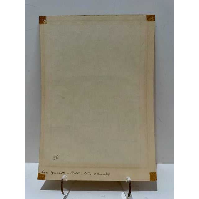 Paper Henry Emil Salloch Original Watercolor on Paper San Ignacio, Columbus. For Sale - Image 7 of 8