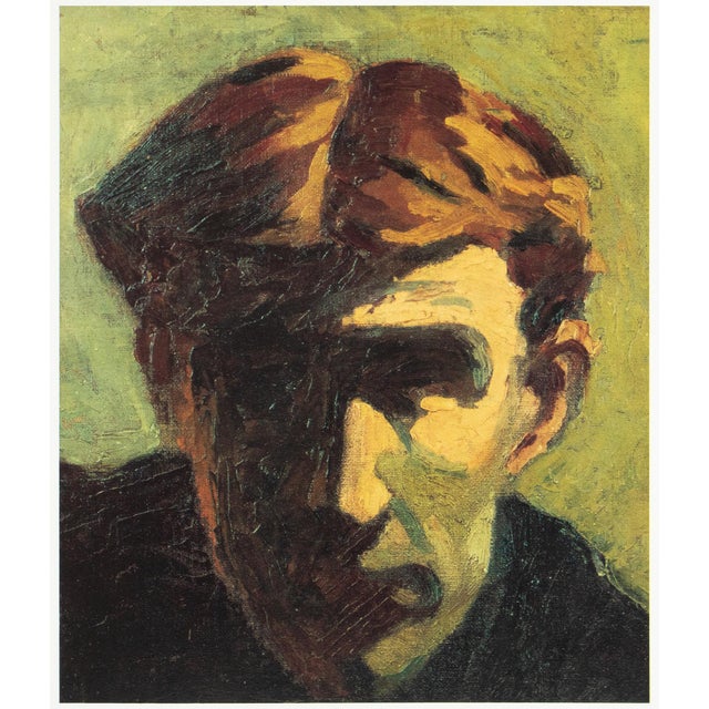 Paper 1990 After Fernand Leger "Self-Portrait", Full-Color Parisian Print For Sale - Image 7 of 8