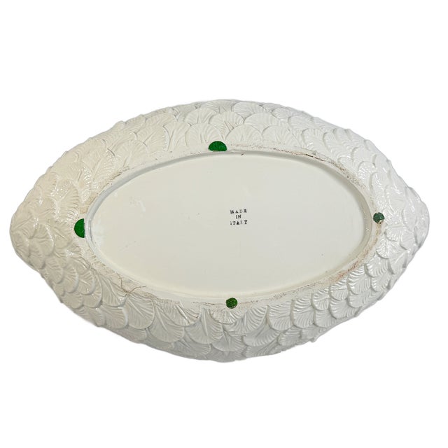 1970s 20th Century Italian White Ceramic Double Swan Centerpiece Planter For Sale - Image 5 of 6