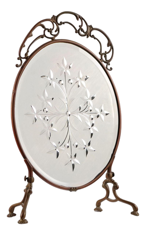 Table Mirror in Bronze and Glass