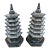 1970s Silverplate Godinger Chinoiserie Pagoda Salt and Pepper Shakers For Sale