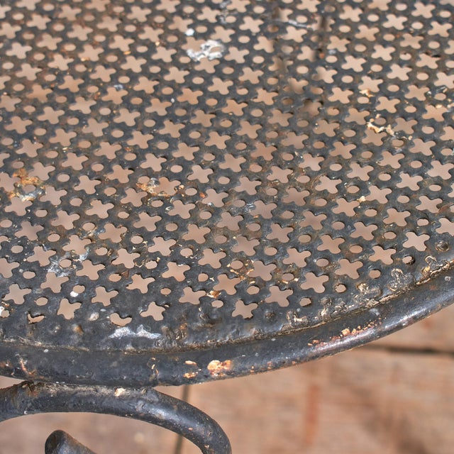Vintage French Decorative Garden Chairs in Iron, 1950s, Set of 2 For Sale - Image 4 of 7