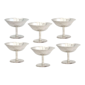 WMF Hotelware Silverplate Stemmed Glasses, Set of 6
