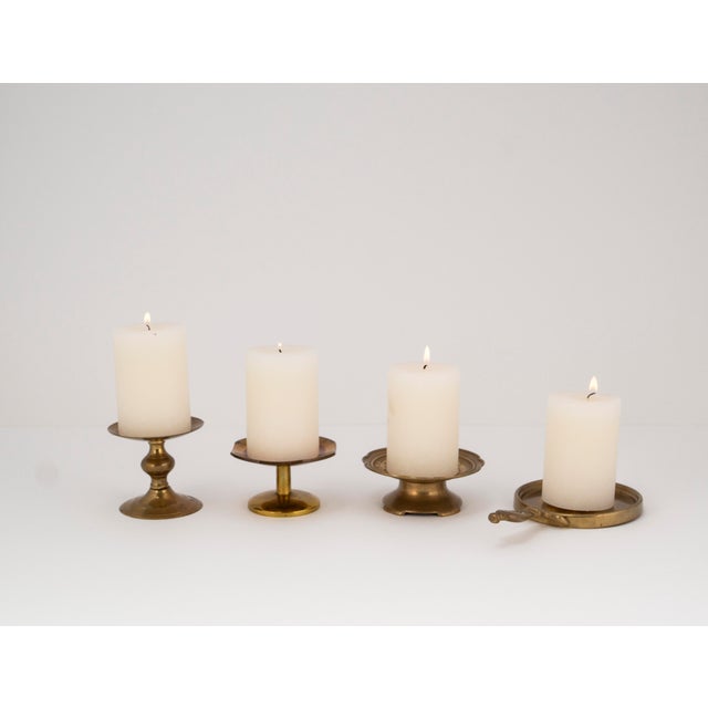 Mid-Century Cast Brass Altar Candlestick, 1960s For Sale - Image 12 of 14