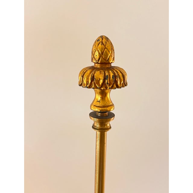 1960s Mid 20th Century Marbro Gilt Tole Accent Lamp For Sale - Image 5 of 11