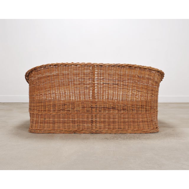 Suite of Michael Taylor Style Rattan Wicker Chairs and Sofa For Sale - Image 11 of 18