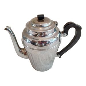 Vintage Art Deco Chromium Silver Tea Pot With Bakelite Handle