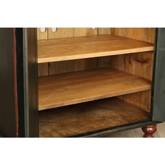 2000 - 2009 Oley Valley Reproductions Distress Painted Cupboard For Sale - Image 5 of 12