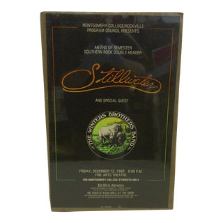 1980 Stillwater Montgomery College Southern Rock Concert Poster For Sale