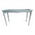 Vintage Etched Glass Carved Wood Console Table For Sale