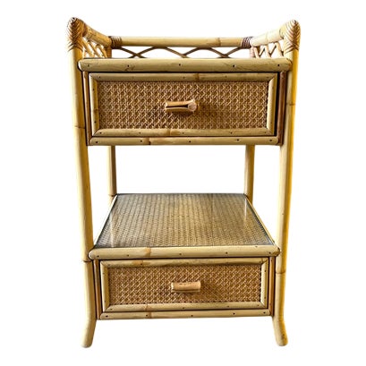 Vintage Bedside Table with 2 Drawers from Angraves For Sale