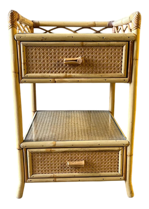 Vintage Bedside Table with 2 Drawers from Angraves