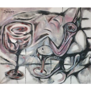 "In Threes" Huge Expressionistic Acrylic Painting by Scott A. Spencer For Sale