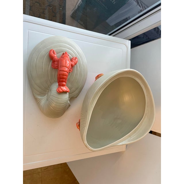 Vintage Ceramic Snail & Lobster Tureen For Sale - Image 9 of 10