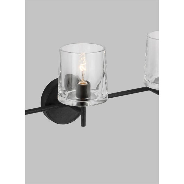 Contemporary ED Ellen DeGeneres by Visual Comfort Studio Marietta 3-Light Vanity, Aged Iron For Sale - Image 3 of 5