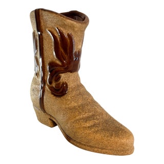 Vintage Haeger Ceramic Stoneware Boot Vase For Sale