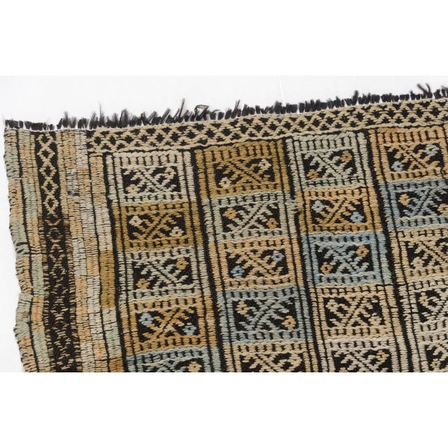 Turkish Mid 20th Century Geometric Anatolian Handwoven Kilim Rug For Sale - Image 3 of 10