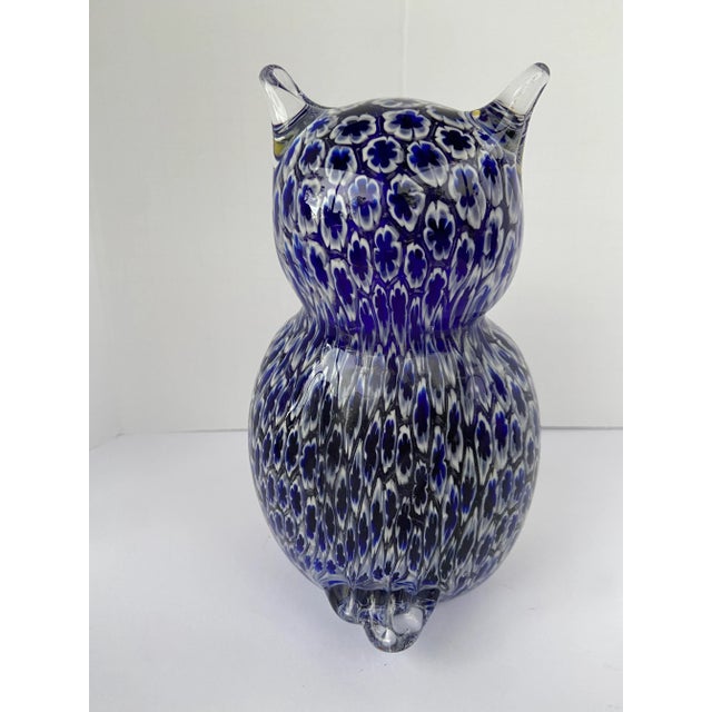 Mediterranean Mid-Century Millefiori Glass Owl For Sale - Image 3 of 7