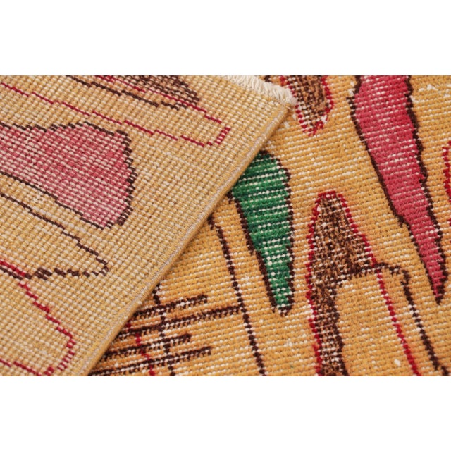 Gold Vintage Zeki Múren Deco Rug in Gold With Geometric Pattern, From Rug & Kilim For Sale - Image 8 of 8