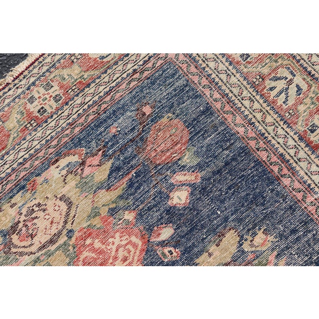 Antique Persian Malayer Rug With Deep Blue Field and Rosette Bouquets 3'3 X 5'0 For Sale - Image 12 of 12